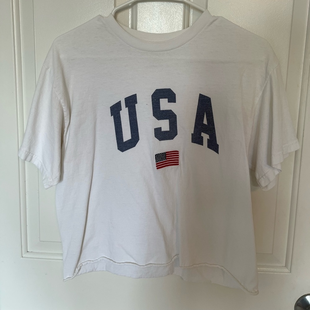 BRANDY MELVILLE / JOHN GALT usa cropped t-shirt